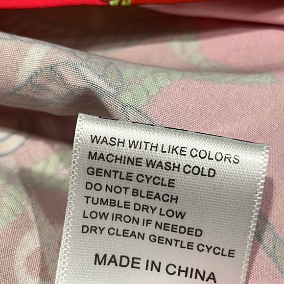 METAMORPHOSIS GIRL DENIM AND COLORFUL ABSTRACT PRINT SHIRT WAIST DRESS, SIZE S - Picture 9 of 10